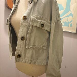 Zara Women's Grey and Khaki Jacket